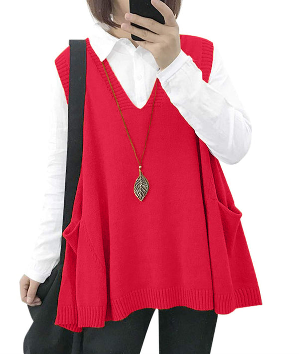 Women's Loose Swing Knit Sweater Vest (Buy 2 Free Shipping)