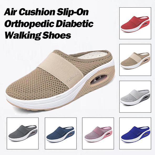 🔥Last Day 60% OFF - Air Cushion Slip-On Orthopedic Diabetic Walking Shoes