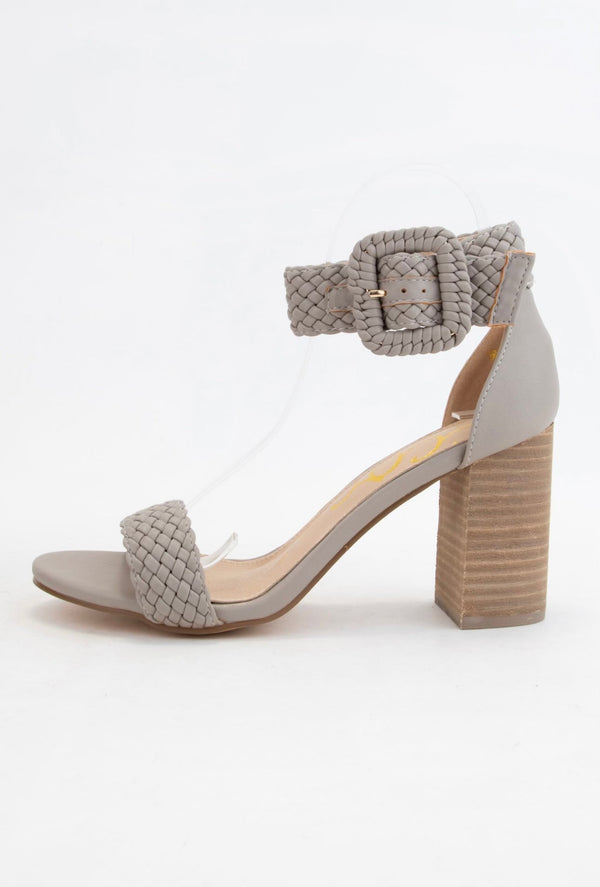 The Bridget Braided Heel - Grey