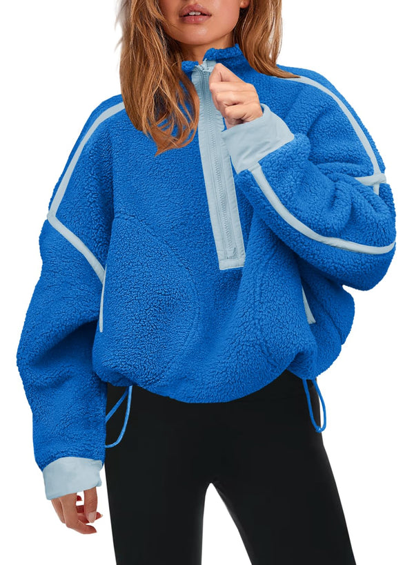 Women's Half Zip Fleece Pullover (Buy 2 Free Shipping)