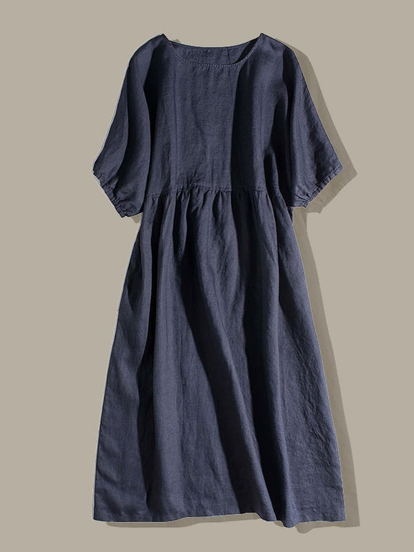 Literary And Retro Cotton Linen Dress